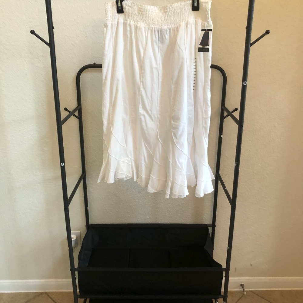 Grace Elements Elegant White Midi Skirt